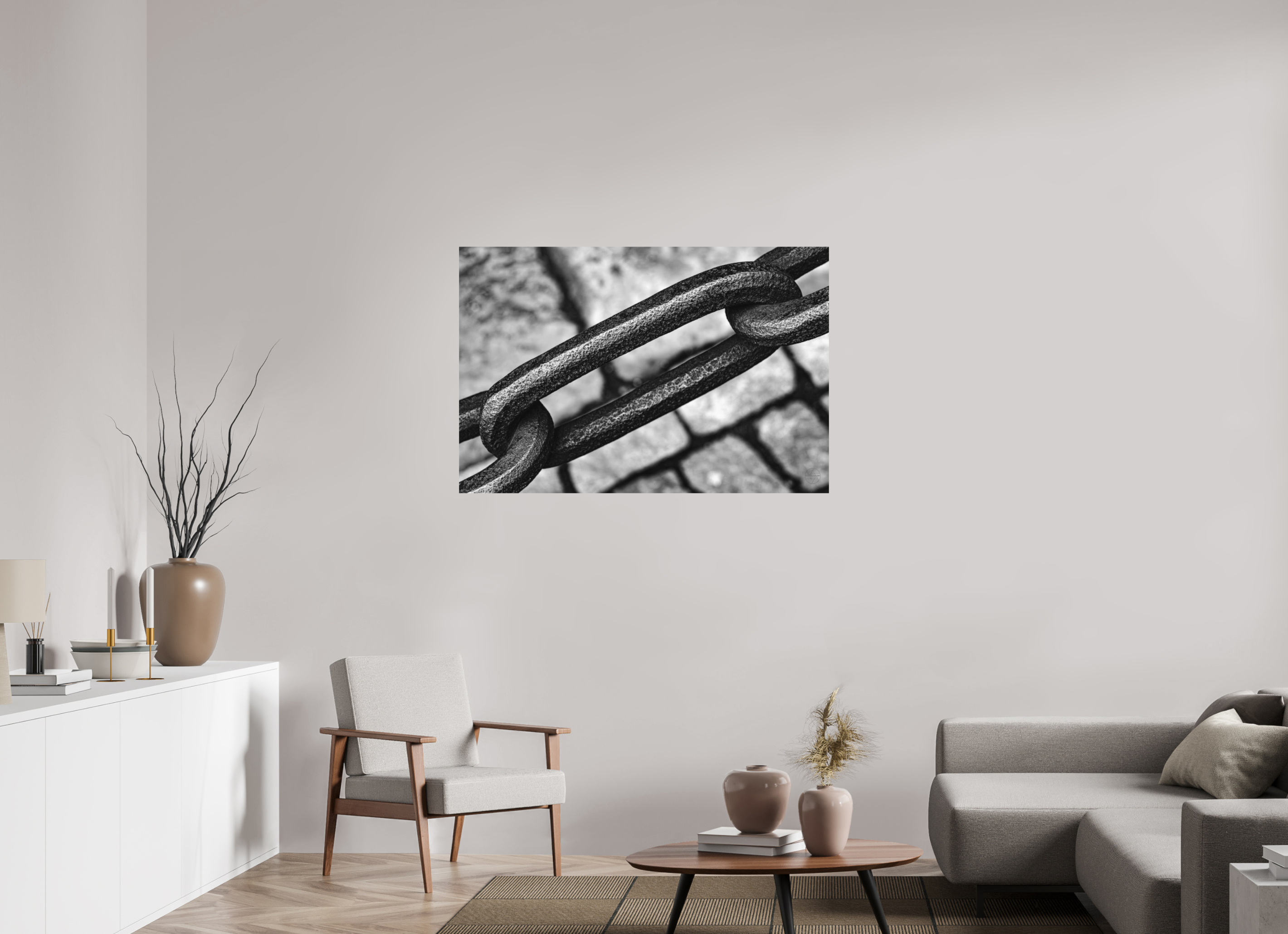 120 x 80 cm, Tirage N&B mat seul L’étreinte du fer