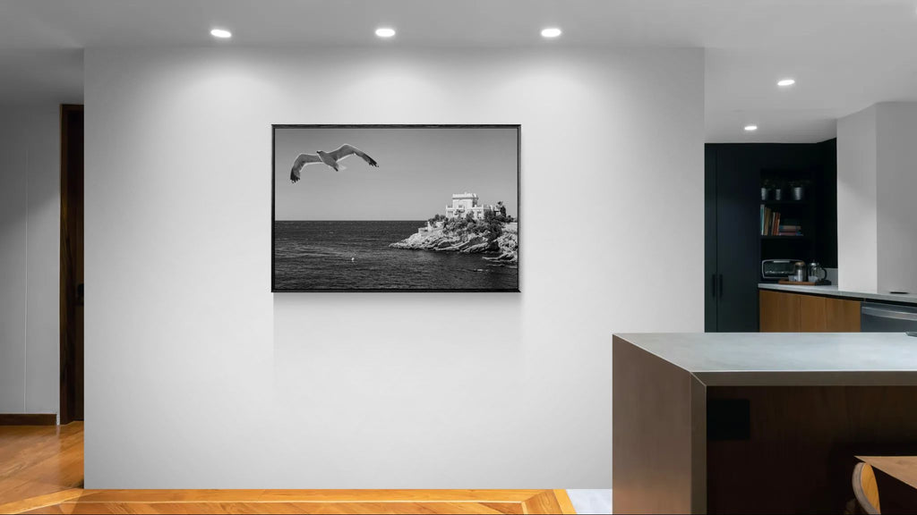 La maison, l'oiseau et la mer