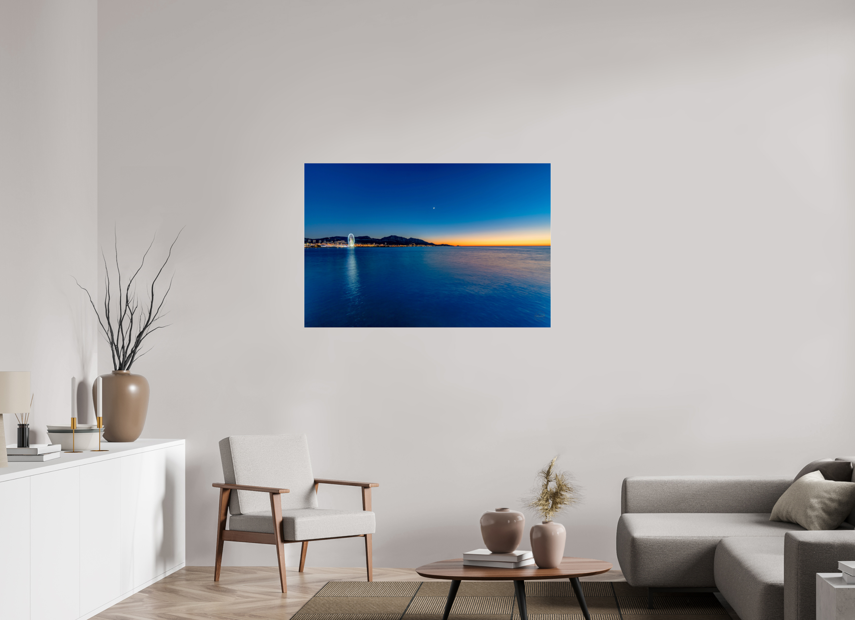 120 x 80 cm, Photo Print Under Acrylic Glass Le calme après la lumière