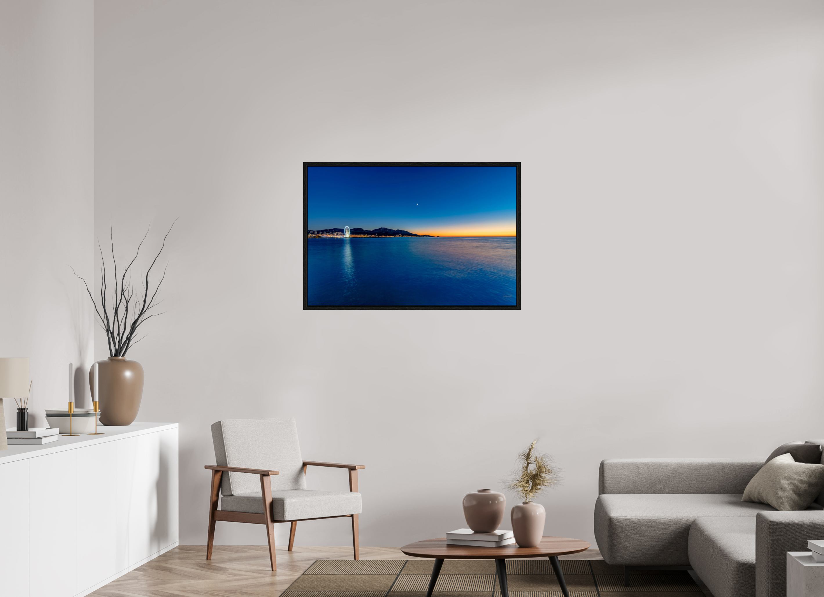 105 x 70 cm, Tirage couleur dans caisse américaine Le calme après la lumière