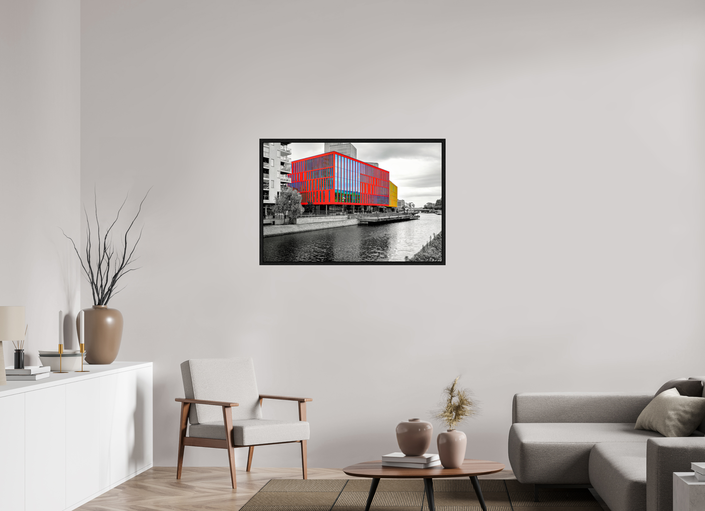 105 x 70 cm, Tirage couleur dans Caisse américaine noire Chromatisme Urbain | Poster Architecture Contemporaine Design