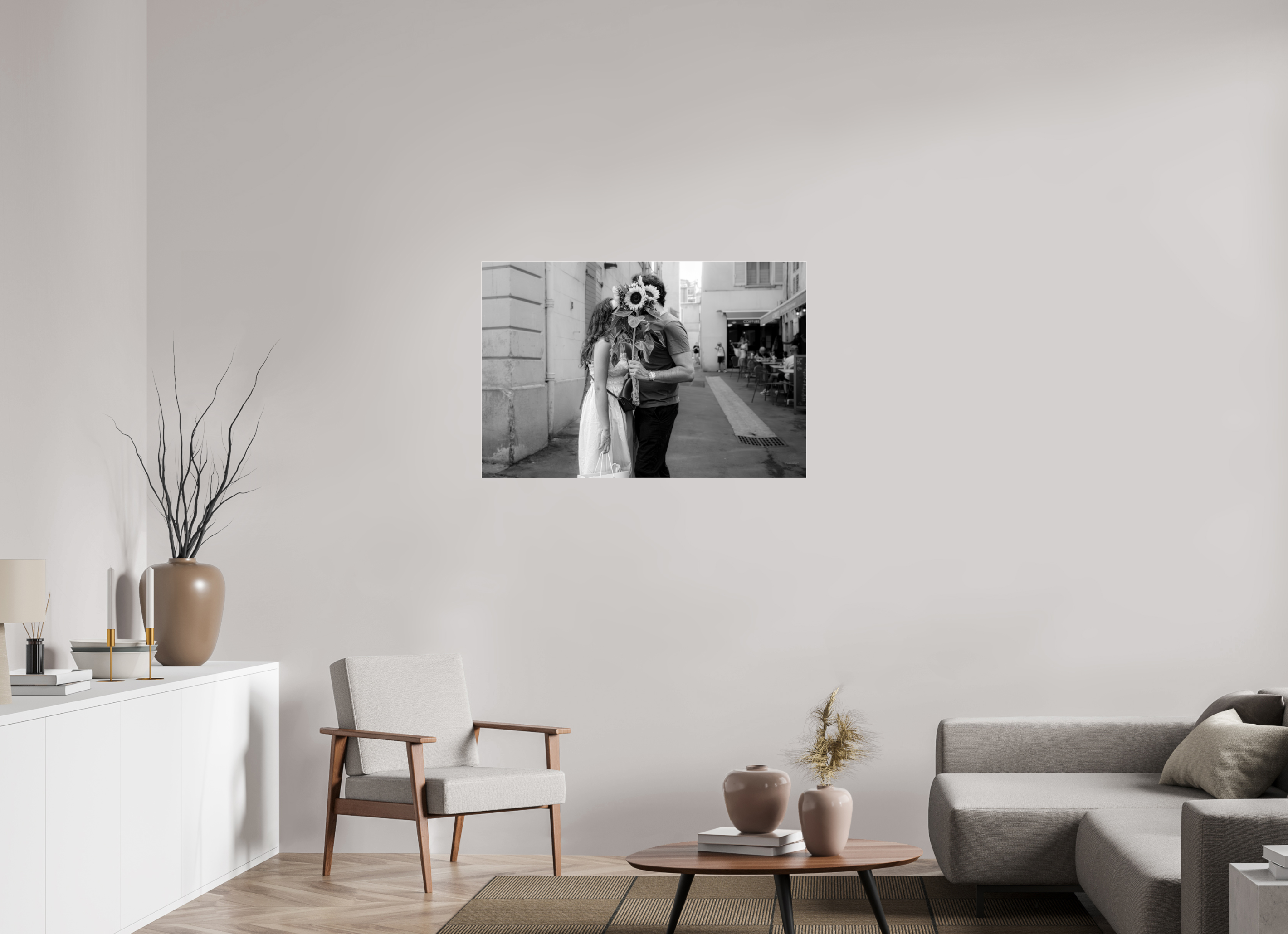 105 x 70 cm, Photo Print Under Acrylic Glass Bouquet d’ombre et de lumière