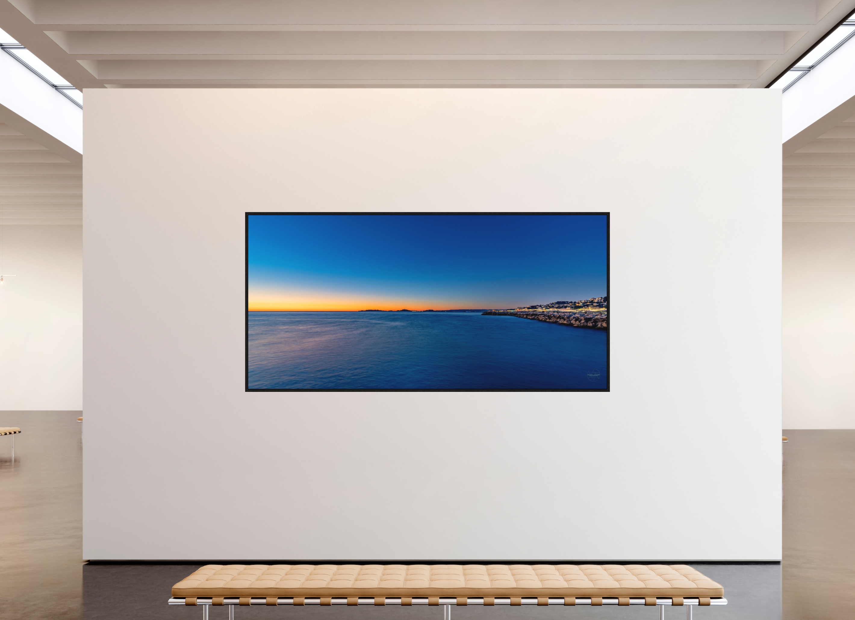 268,3 x 130 cm, Tirage grand format dans caisse américaine Bleu Infini