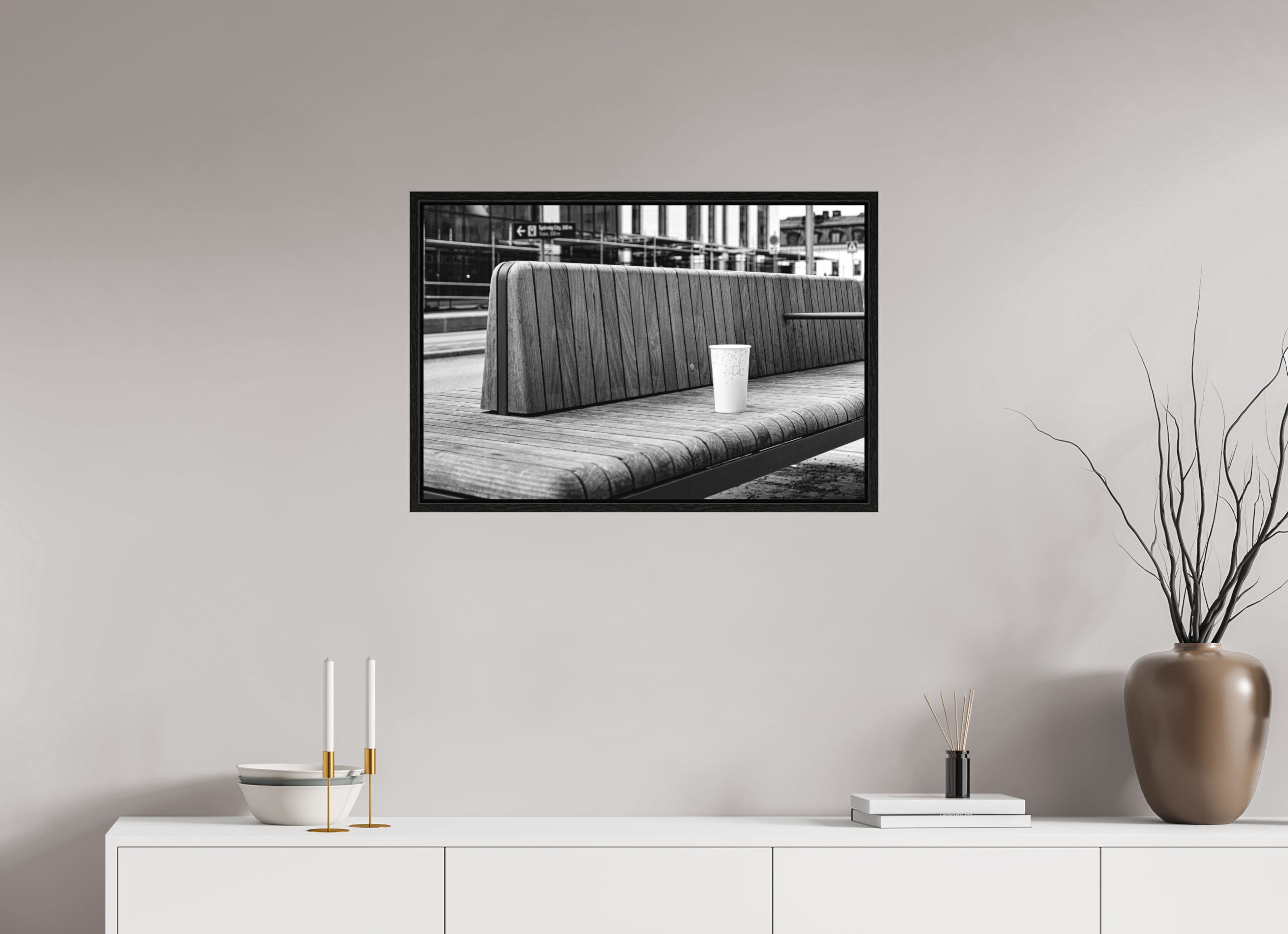 75 x 50 cm, Tirage N&B dans Caisse américaine noire Décoration murale contemporaine - L’Oubli