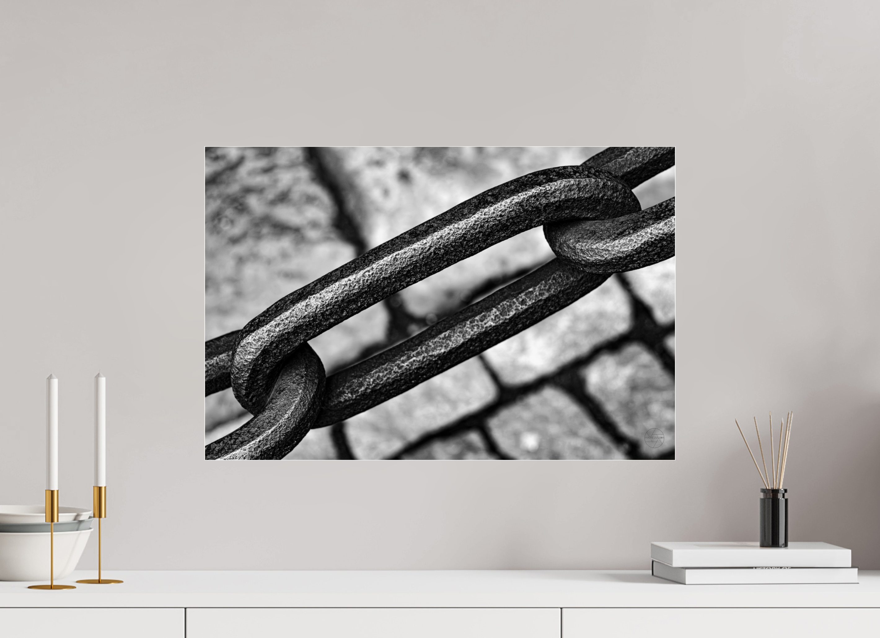 60 x 40 cm, Photo Print Under Acrylic Glass L’étreinte du fer