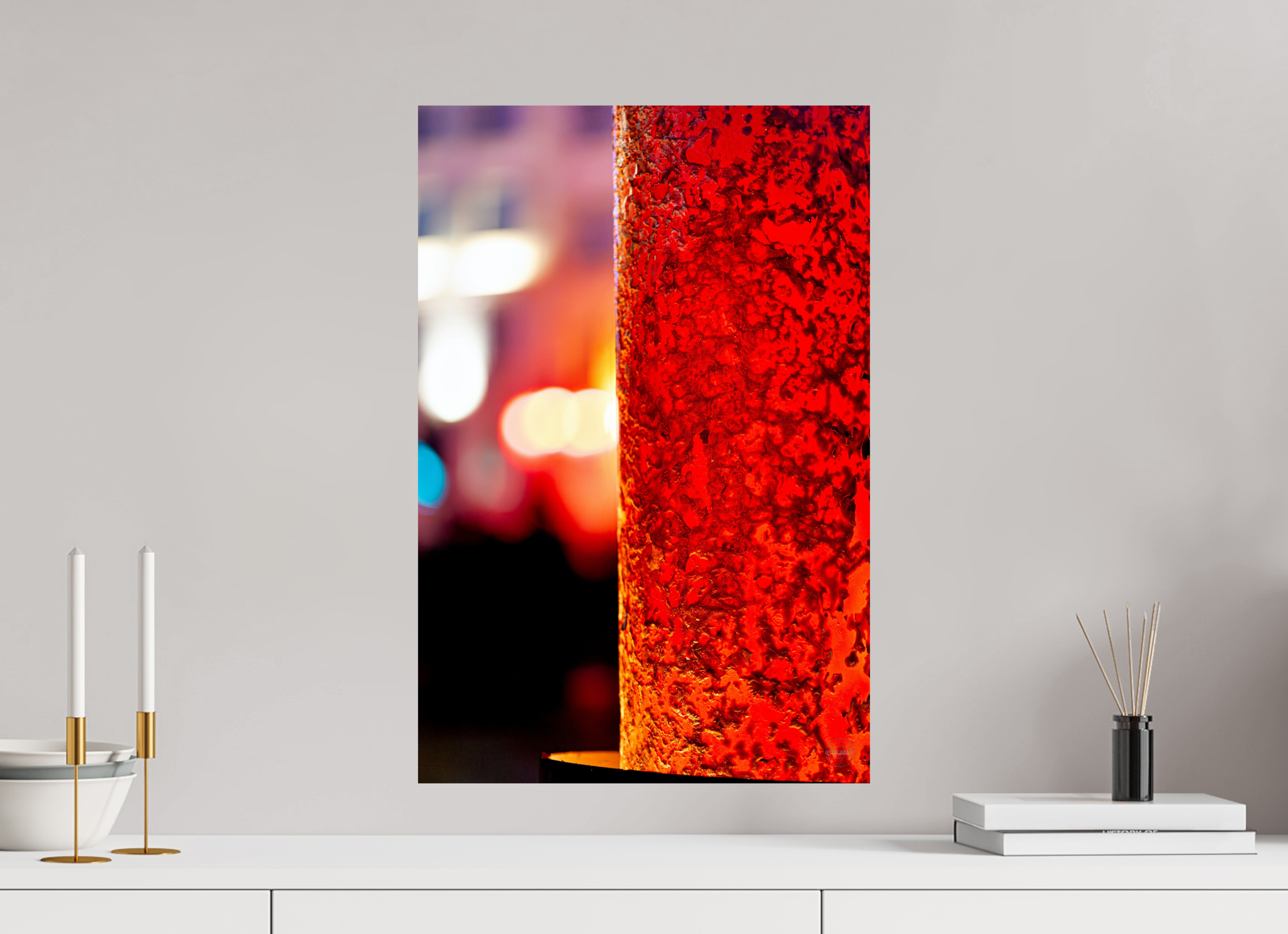 40 x 60 cm, Tirage couleur brillant seul Photo décorative – Le fer et le feu