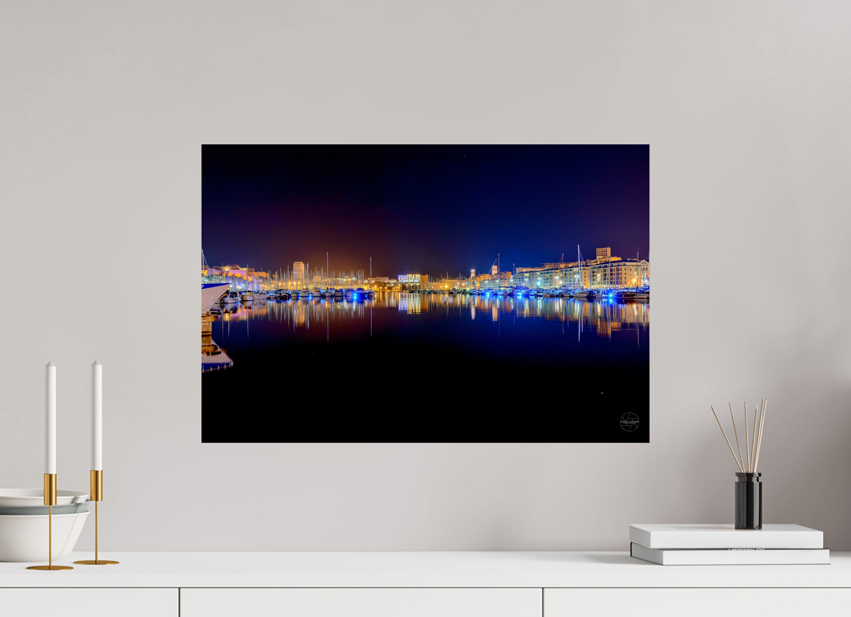 60 x 40 cm, Photo Print On Fuji Crystal DP II Les lumières du Vieux-Port