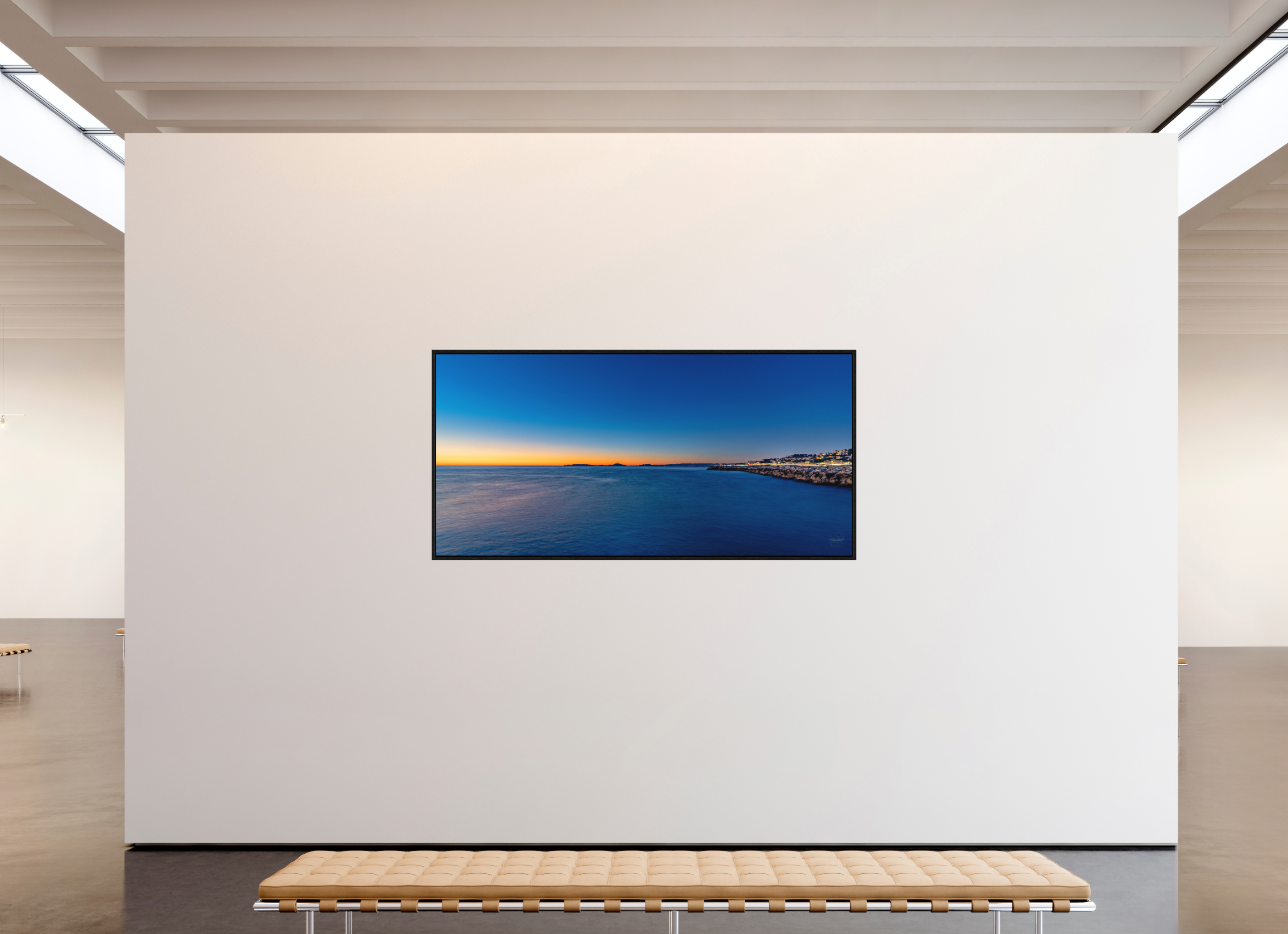 206,4 x 100 cm, Tirage grand format dans caisse américaine Bleu Infini
