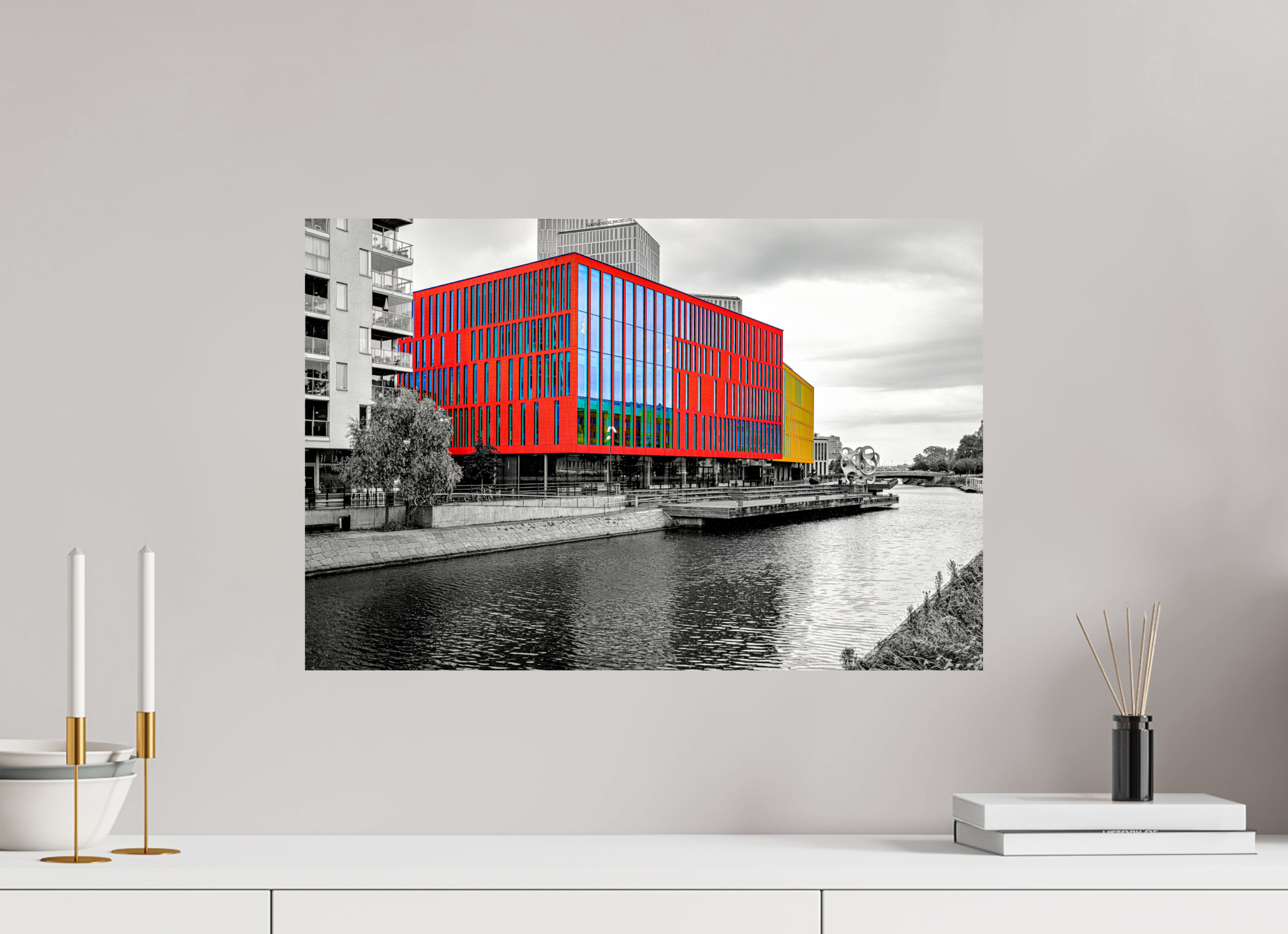 60 x 40 cm, Tirage couleur brillant seul Chromatisme Urbain | Poster Architecture Contemporaine Design