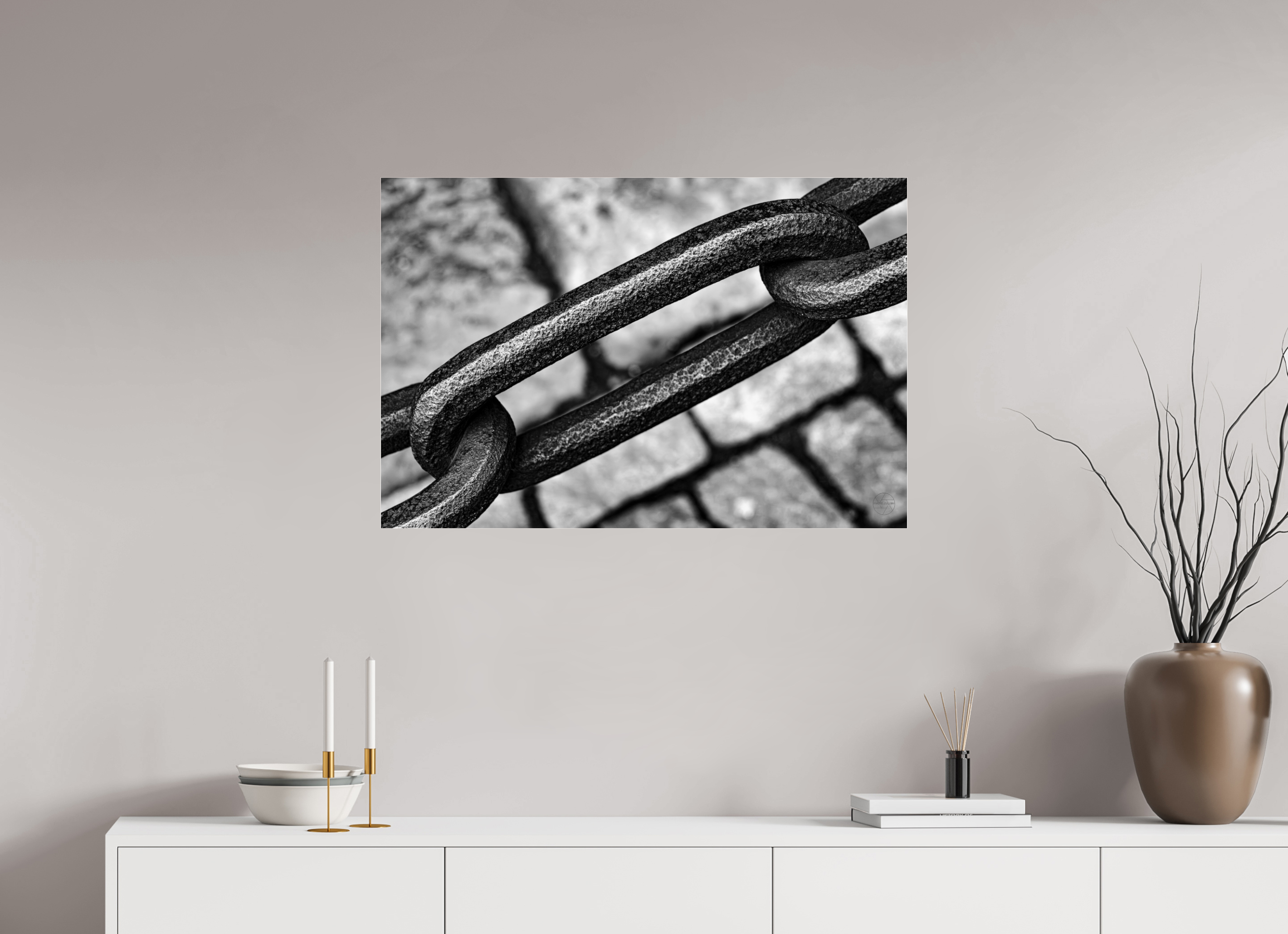 90 x 60 cm, Photo Print Under Acrylic Glass L’étreinte du fer