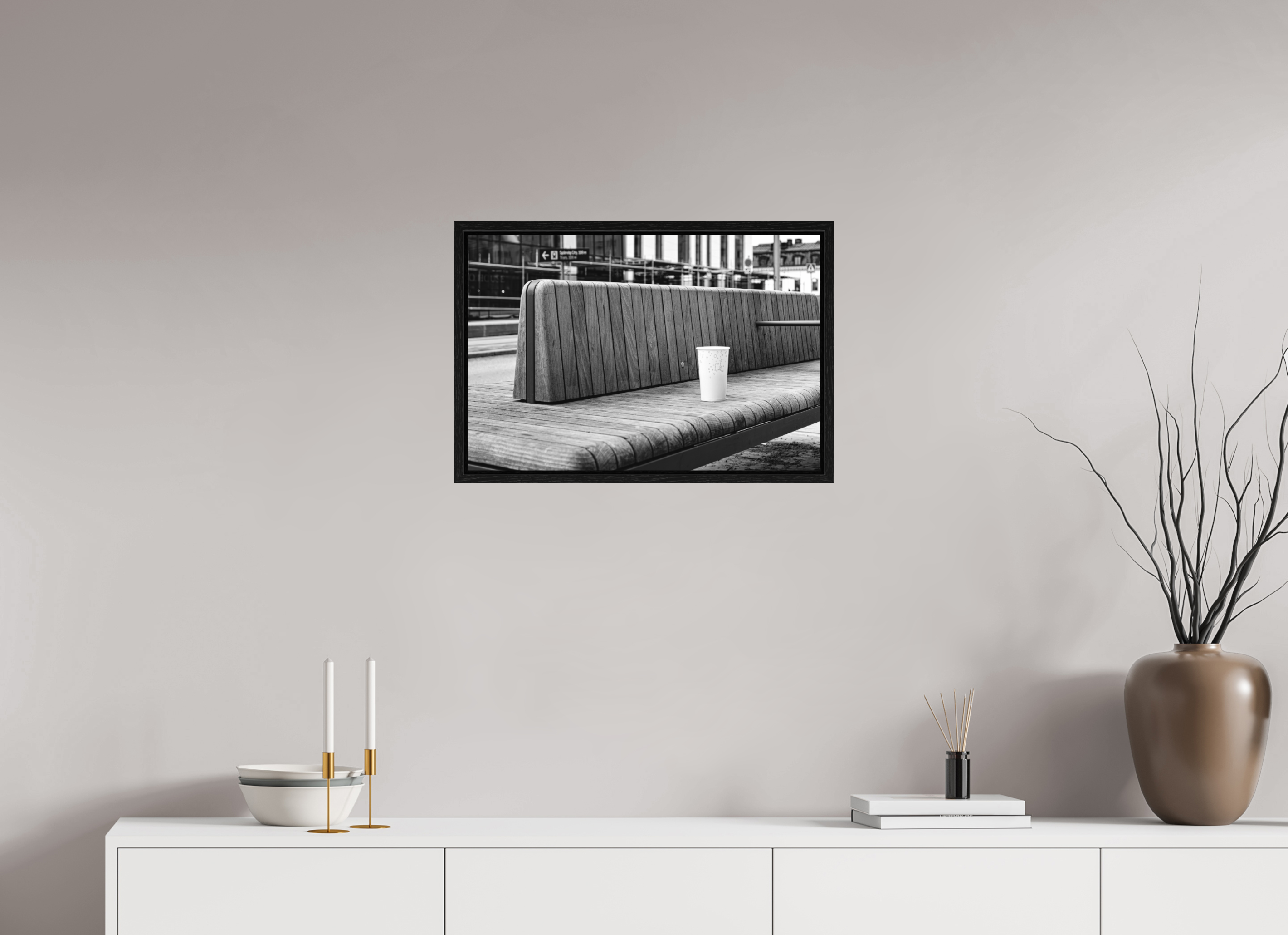 60 x 40 cm, Tirage N&B dans Caisse américaine noire Décoration murale contemporaine - L’Oubli