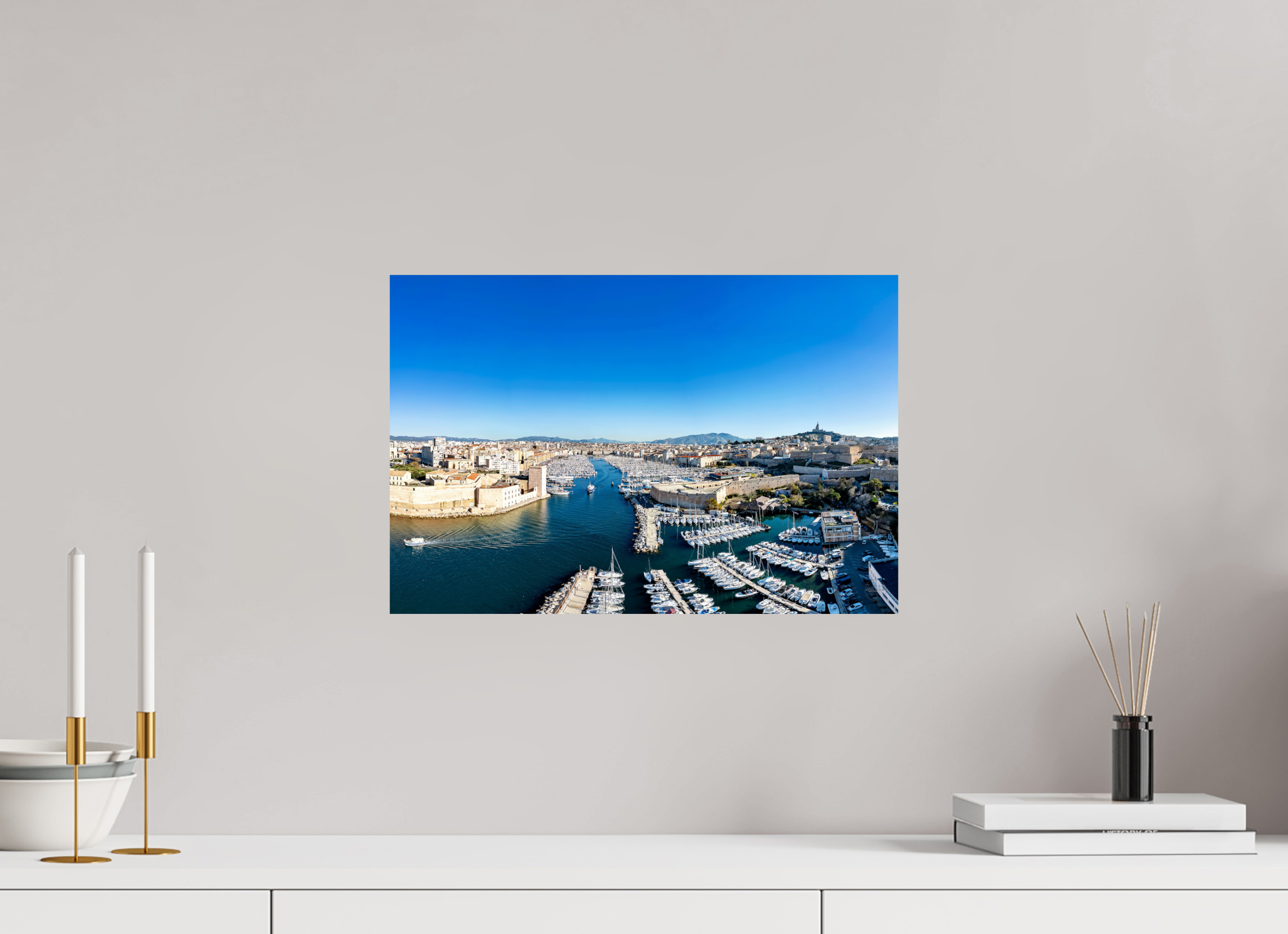 45 x 30 cm, Photo Print On Fuji Crystal DP II Entre ciel bleu et pierre blanche