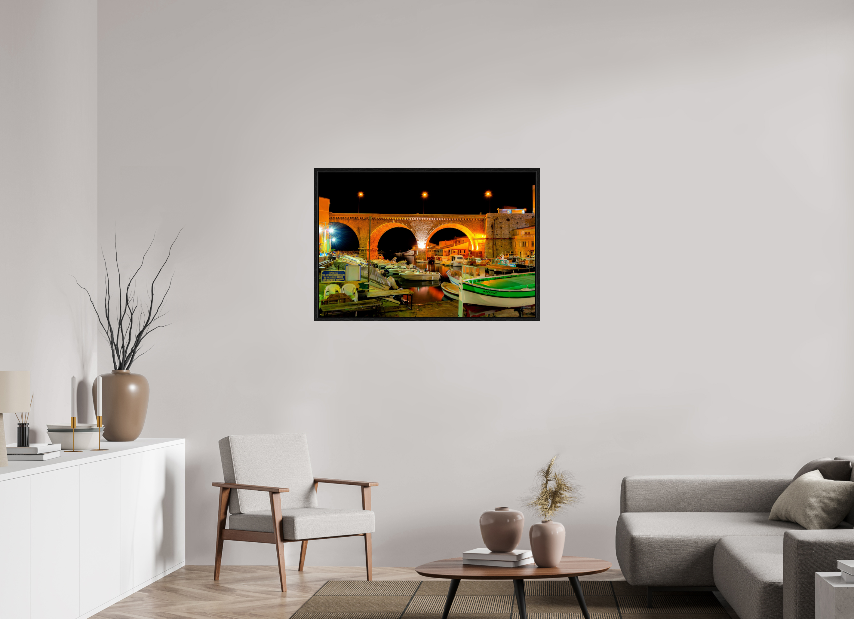 105 x 70 cm, Tirage couleur dans Caisse américaine noire Sous les Arches du Vallon