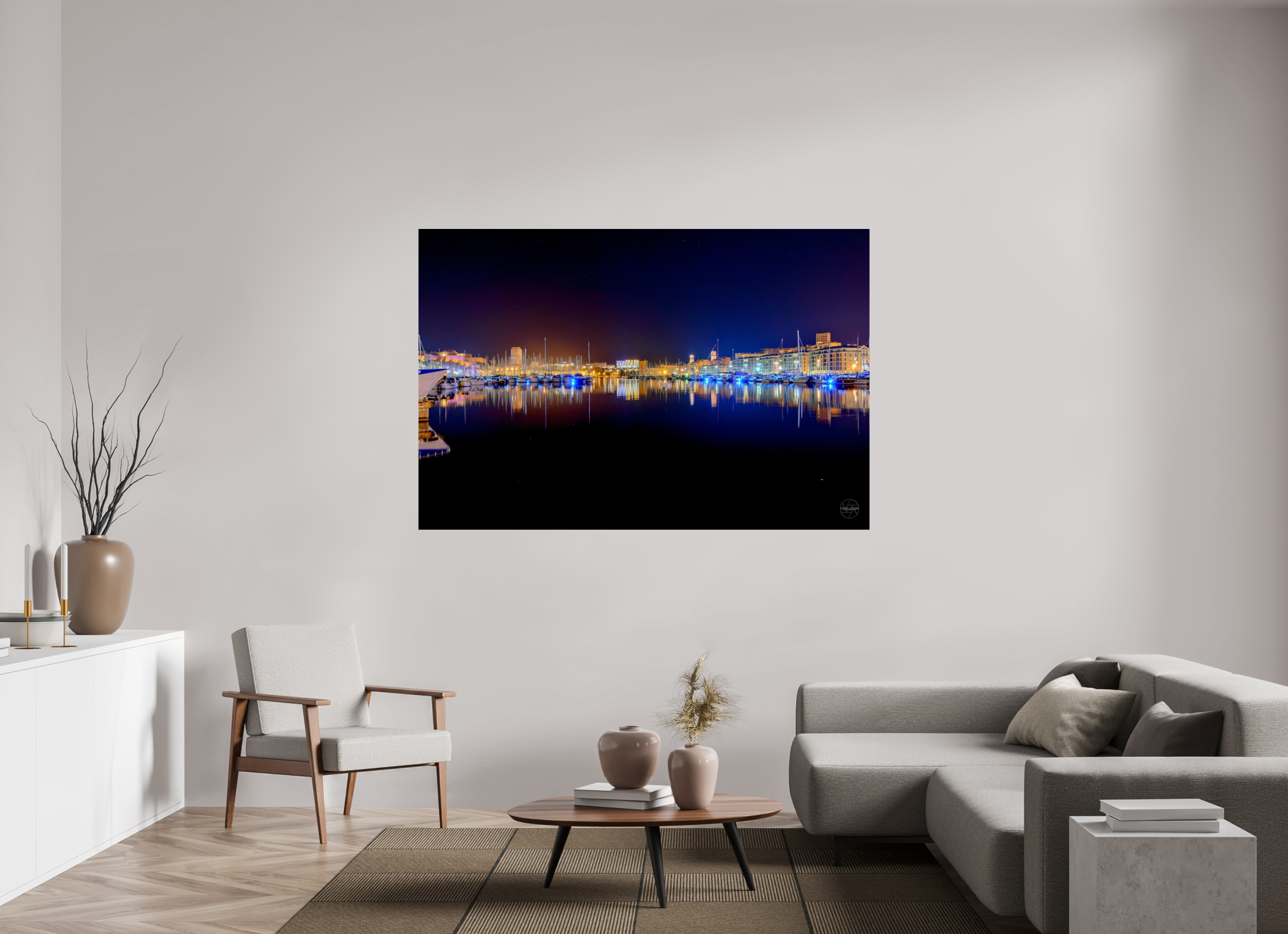 180 x 120 cm, Tirage seul Les lumières du Vieux-Port