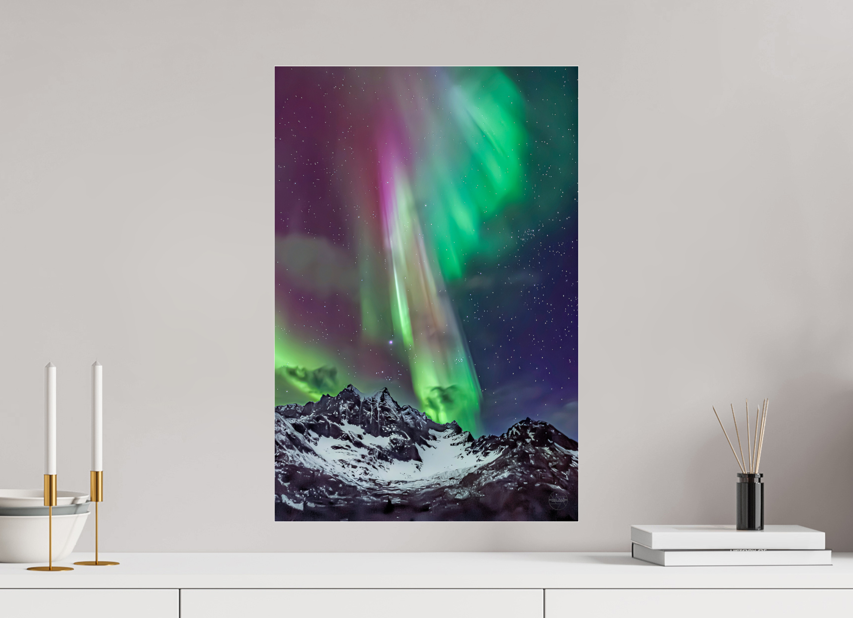 40 x 60 cm, Tirage couleur sous Plexi Danse Boréale