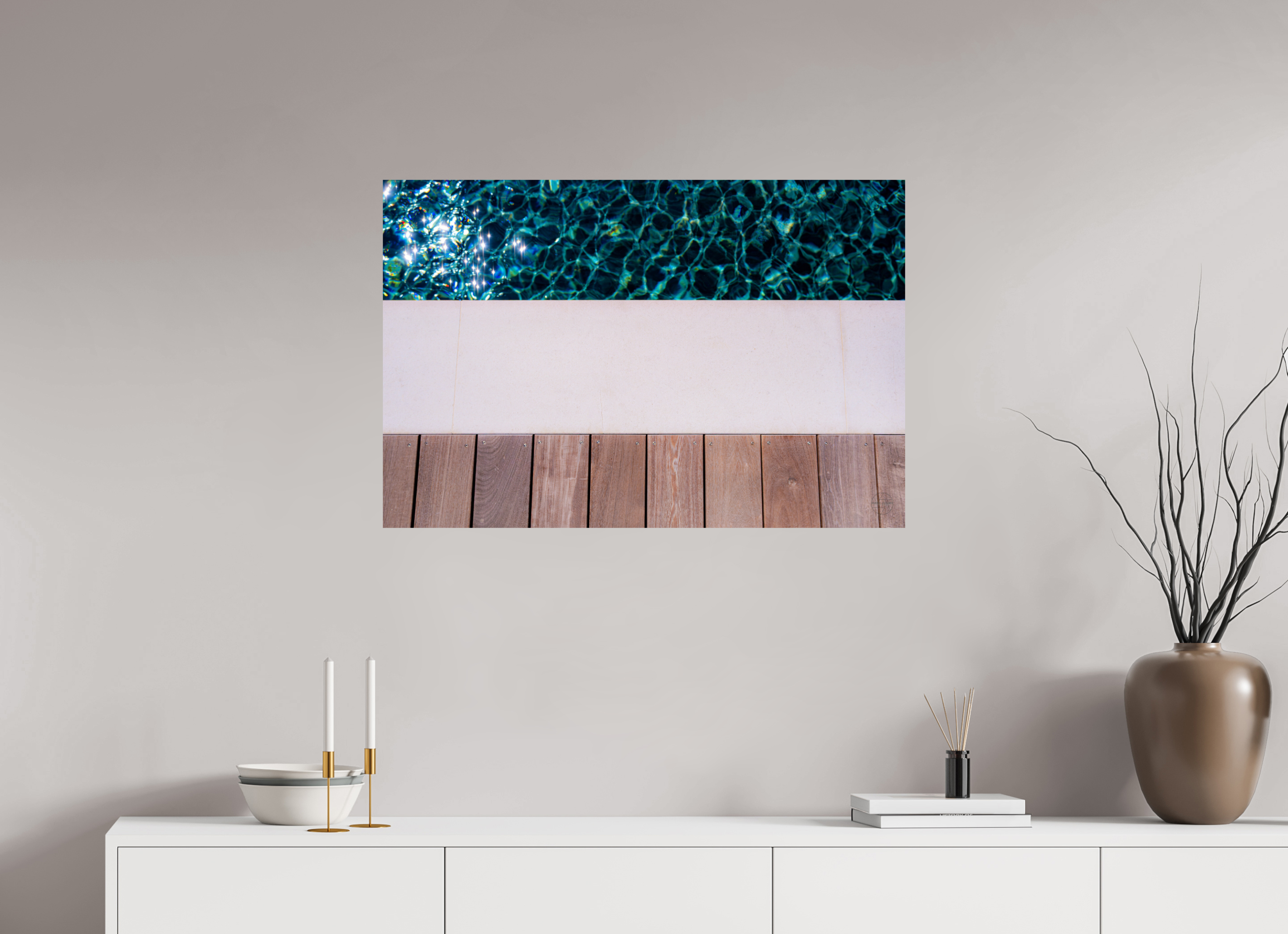 90 x 60 cm, Tirage couleur brillant seul Décoration murale – Ligne d’eau