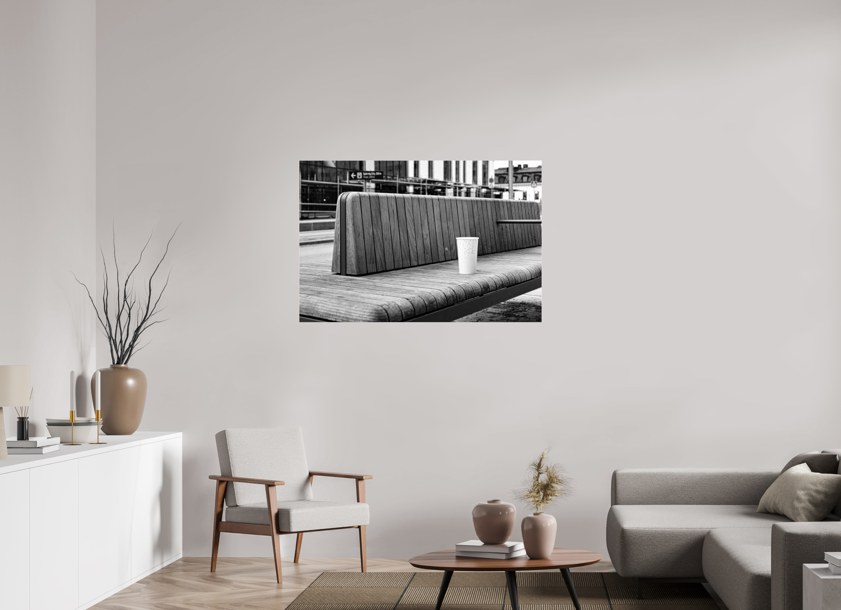 120 x 80 cm, Tirage N&B sous Plexi Décoration murale contemporaine - L’Oubli