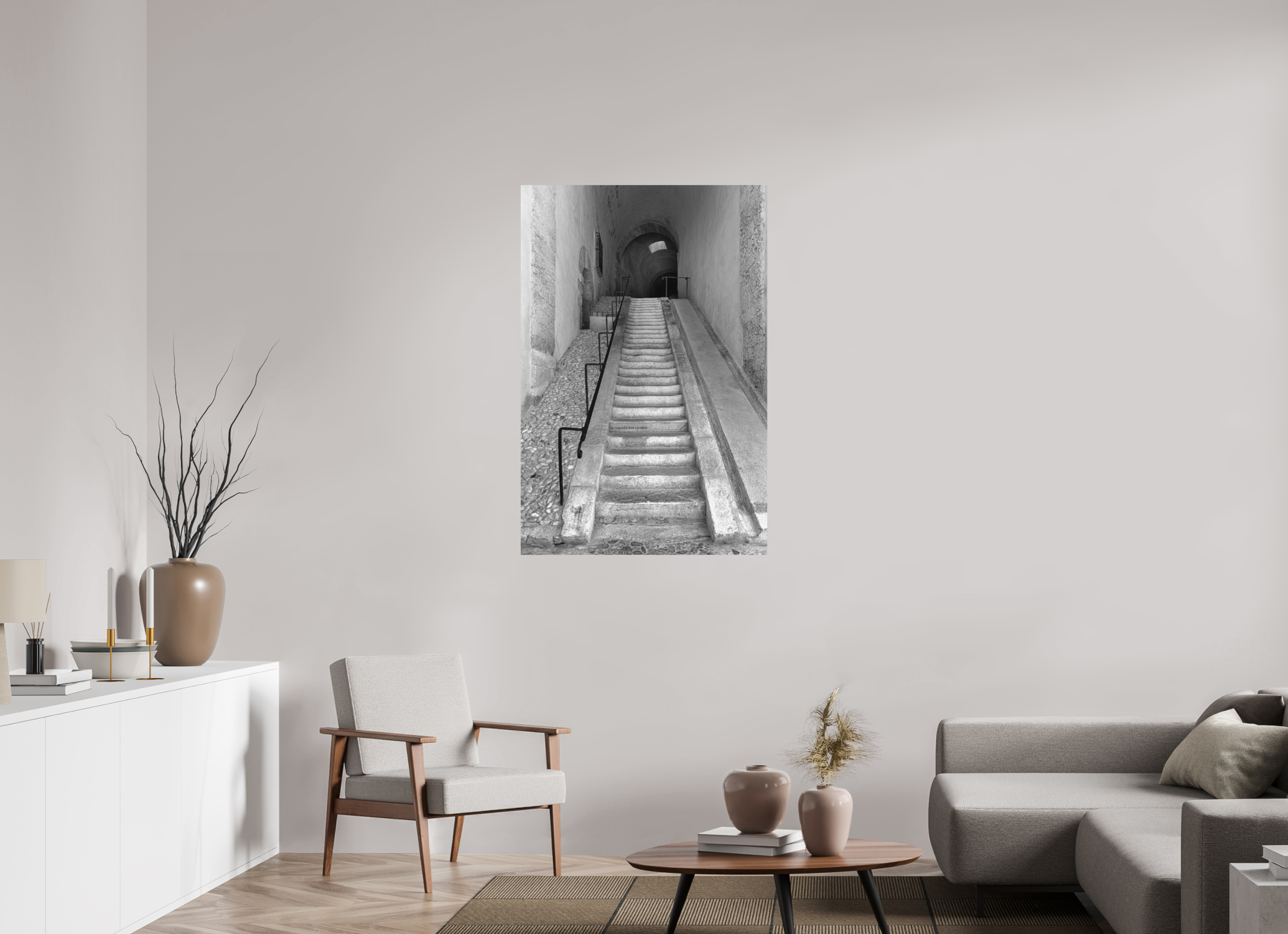 80 x 120 cm, Tirage N&B mat seul Affiche artistique – La Montée des Canons