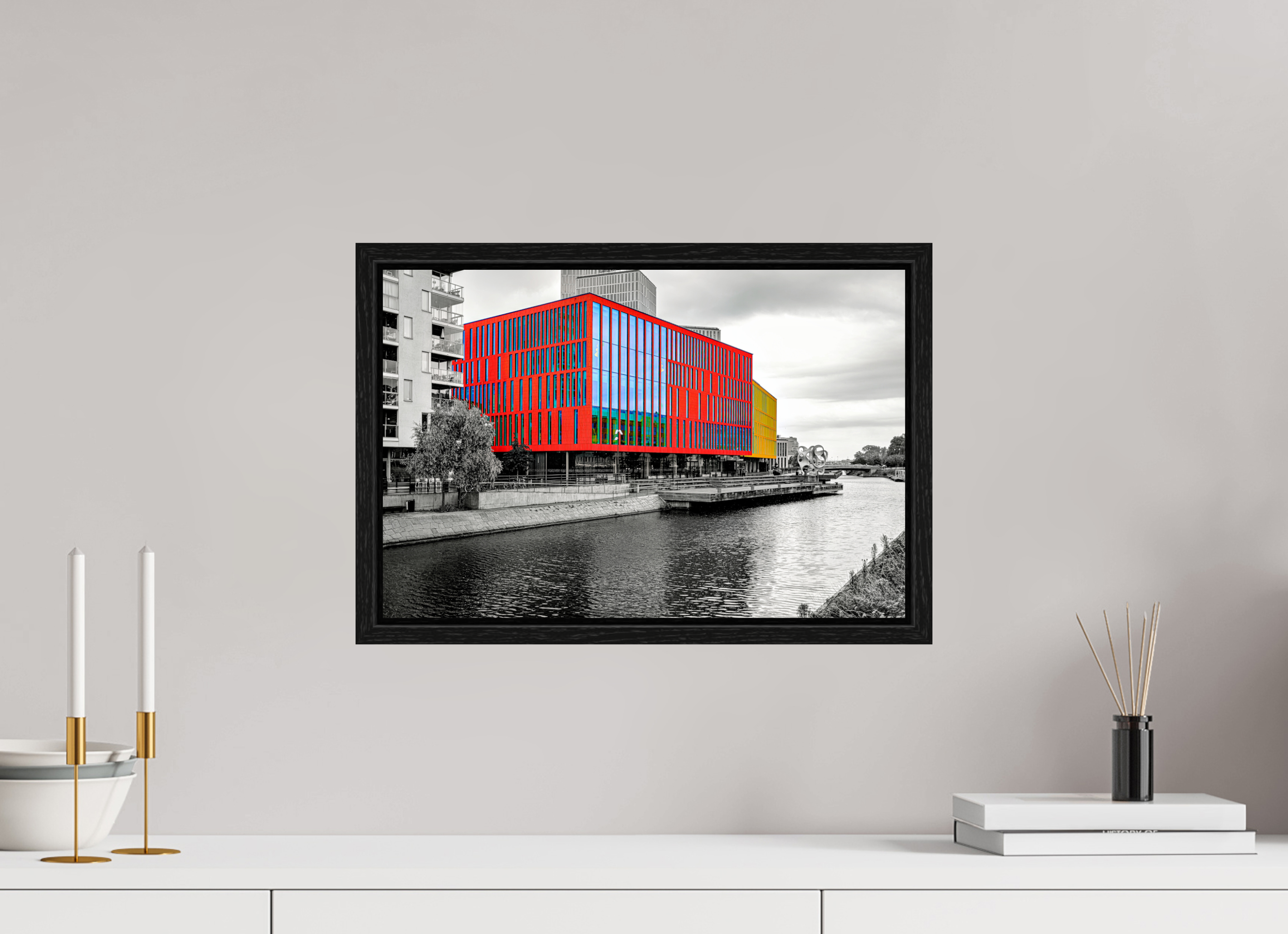 45 x 30 cm, Tirage couleur dans Caisse américaine noire Chromatisme Urbain | Poster Architecture Contemporaine Design