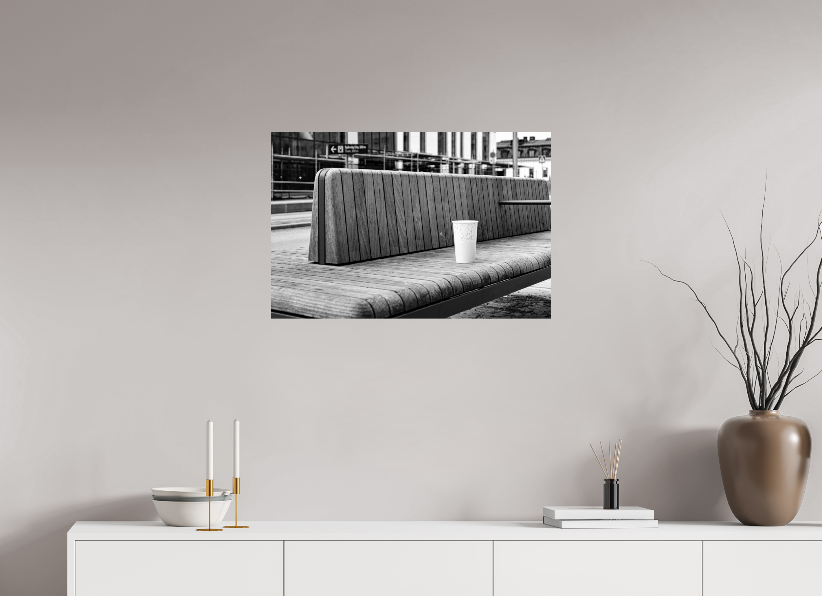 75 x 50 cm, Tirage N&B sous Plexi Décoration murale contemporaine - L’Oubli