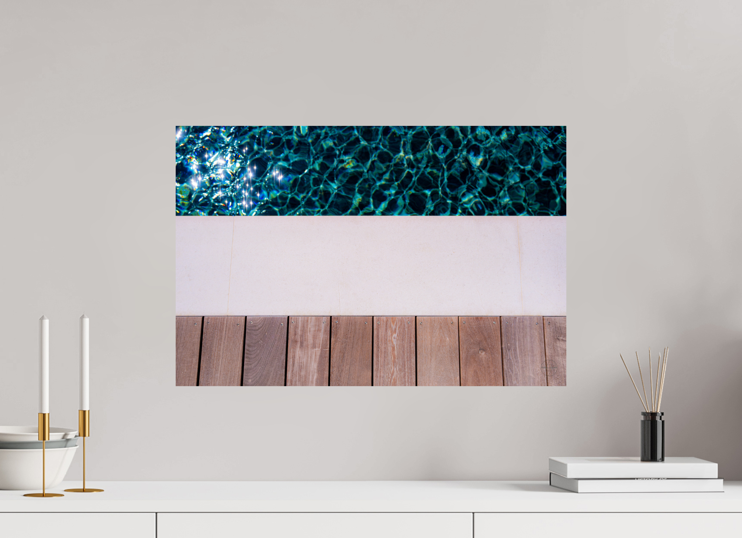 60 x 40 cm, Tirage couleur brillant seul Décoration murale – Ligne d’eau